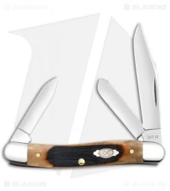 Case Sawcut Jig Medium Stockman Knife 3.625" Dark Molasses Bone (63087 SS)