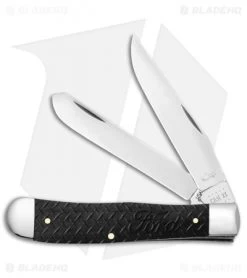 Case Ford Trapper Knife 4.125" Black Embelished Bone