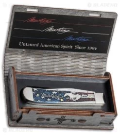 Case Ford Mustang Trapper Knife 4.125" Embelished Bone -Knives Shop Case Cutlery Ford Mustang Trapper BHQ 114849 jr case open