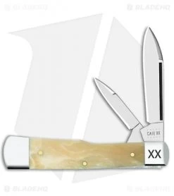 Case Cutlery Large Gunstock Knife 3.75" Natural Giraffe Bone (EX2130 SS)