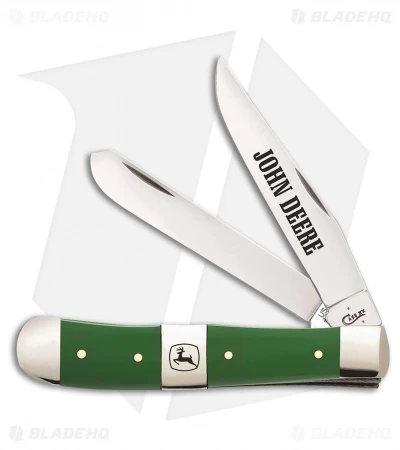 Case Cutlery John Deere Trapper Traditional Knife 4.125" Green (4254 SS) 15761 3 Case Cutlery John Deere Trapper Traditional Knife 4.125" Green (4254 SS) 15761