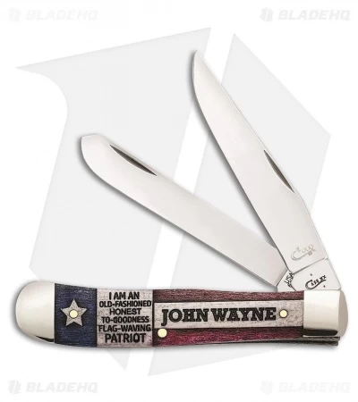 Case Cutlery John Wayne Gift Set Trapper Traditional Pocket Knife 4.125" Bone 3 Case Cutlery John Wayne Gift Set Trapper Traditional Pocket Knife 4.125" Bone