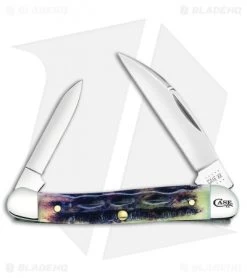 Case Cutlery Mini Copperhead Knife 2.25" Purple Jigged Bone (62109W SS)