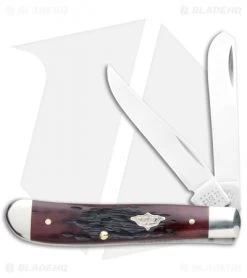 Case Cutlery Mini Trapper Knife 3.5" Peach Seed Walnut Bone (6207 SS)