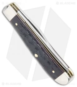 Case Cutlery Mini Trapper Knife 3.5" Peach Seed Walnut Bone (6207 SS) -Knives Shop Case Cutlery Mini Trapper Peach Seed Walnut Bone SS 10439 BHQ 109154 jr side