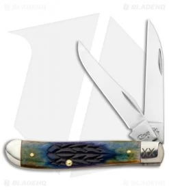 Case Cutlery Mini Trapper Knife 3.5" Purple Tribal Jigged Bone (6207W SS)