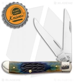 Case Cutlery Mini Trapper Knife 3.5" Purple Tribal Jigged Bone (6207W SS) -Knives Shop Case Cutlery Mini Trapper Purple Tribal Jigged Bone SS 61807 BHQ 101136 jr bottlecap