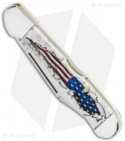 Case Cutlery American Flag 4.25" Copperlock Knife Smooth Natural Bone (61549LSS) 4 Case Cutlery American Flag 4.25" Copperlock Knife Smooth Natural Bone (61549LSS) - Image 2