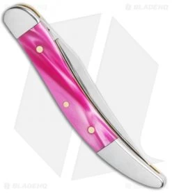 Case Small Texas Toothpick 3.00" Pink Pearl Kirinite (1010096 SS) -Knives Shop Case Cutlery Pink Pearl Kirinite Smoot 17862 BHQ 116168 LS Side