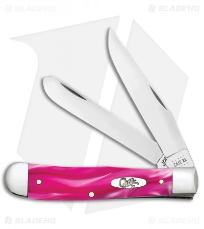 Case Cutlery Trapper Pocket Knife 4.125" Pink Pearl Kirinite (10254SS) 3 Case Cutlery Trapper Pocket Knife 4.125" Pink Pearl Kirinite (10254SS)
