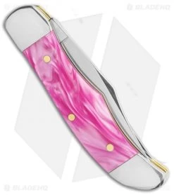 Case Pocket Hunter Knife 2.75" Pink Pearl Kirinite (102165 SS) 7 Case Pocket Hunter Knife 2.75" Pink Pearl Kirinite (102165 SS) -Knives Shop Case Cutlery Pink Pearl Kirinite Smooth Poc 17867 BHQ 116173 LS Side