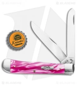 Case Cutlery Trapper Pocket Knife 4.125" Pink Pearl Kirinite (10254SS) 9 Case Cutlery Trapper Pocket Knife 4.125" Pink Pearl Kirinite (10254SS) -Knives Shop Case Cutlery Pink Pearl Kirinite Smooth Tra BHQ 116166 LS Bottlecap