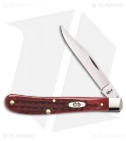 Case Cutlery Pocket Worn Old Slimline Traditional Knife 4.125" Red Bone 10303