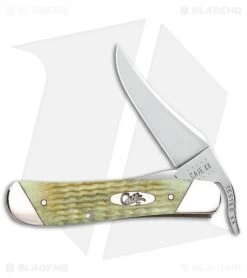 Case Cutlery Russlock Knife 4.25" Jigged Mint Green Bone