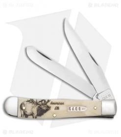 Case Cutlery Sportsman Series Trapper Elk Embellished Natural Bone (6254 SS)