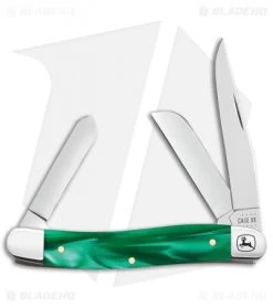 Case Cutlery Medium Stockman John Deere Pocket Knife 3.6" Smooth Green Kirinite