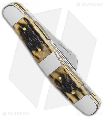 Case Medium Stockman Pocket Knife 3.625" Peach Seed Jigged Olive Bone (6318 SS) 5 Case Medium Stockman Pocket Knife 3.625" Peach Seed Jigged Olive Bone (6318 SS) - Image 3