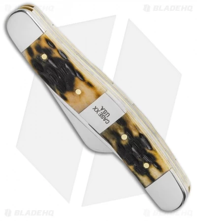 Case Medium Stockman Pocket Knife 3.625" Peach Seed Jigged Olive Bone (6318 SS) 4 Case Medium Stockman Pocket Knife 3.625" Peach Seed Jigged Olive Bone (6318 SS) - Image 2