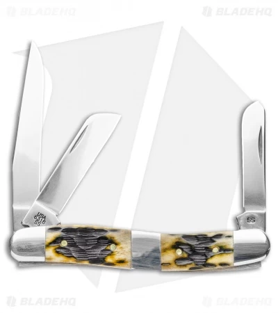 Case Medium Stockman Pocket Knife 3.625" Peach Seed Jigged Olive Bone (6318 SS) 3 Case Medium Stockman Pocket Knife 3.625" Peach Seed Jigged Olive Bone (6318 SS)