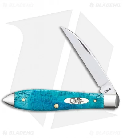 Case Cutlery Teardrop 3.5" Sawcut Caribbean Blue Bone (TB61208W SS) 25599 3 Case Cutlery Teardrop 3.5" Sawcut Caribbean Blue Bone (TB61208W SS) 25599
