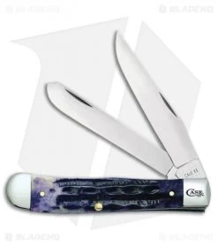 Case Cutlery Trapper Pocket Knife 3.25" Purple Jigged Bone (6254 SS)