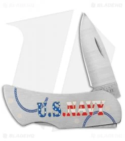 Case U.S. Navy Executive Lockback Knife 3.25" Brushed Stainless Steel (300L SS)