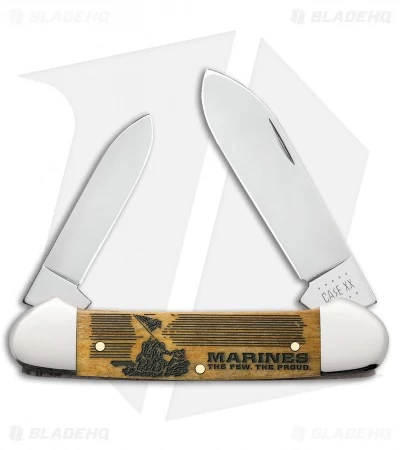 Case Cutlery Canoe USMC Knife 3.6" Antique Smooth Bone (62131 SS) 13190 3 Case Cutlery Canoe USMC Knife 3.6" Antique Smooth Bone (62131 SS) 13190