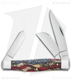 Case Large Stockman Knife 4.25" Vintage Flag Bone (6375 SS) 36036