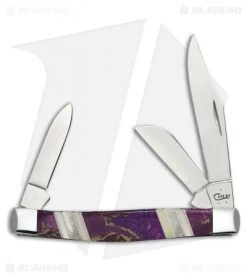 Case Exotic King's Mine Medium Stockman Knife 3.625" Purple Turquoise 11120