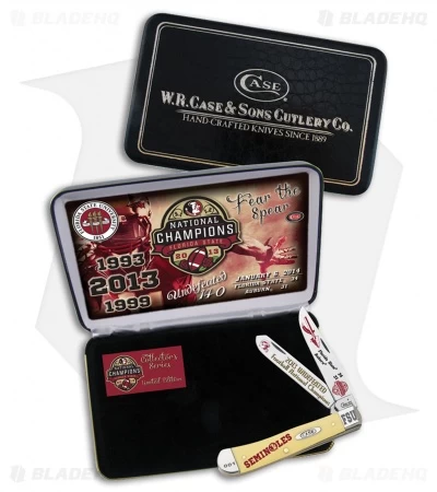 Case Florida State National Champs Traditional Knife 4.125" Yellow CAFSUCATY 3 Case Florida State National Champs Traditional Knife 4.125" Yellow CAFSUCATY