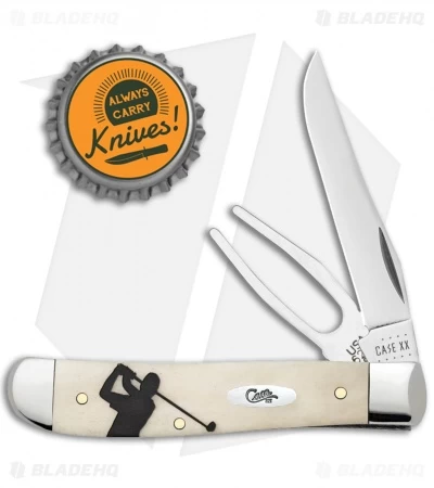 Case Golfer's Tool Set 3.5" Embellished Natural Bone (6207G SS) 4 Case Golfer's Tool Set 3.5" Embellished Natural Bone (6207G SS) - Image 2