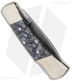 Case Harley-Davidson Lockback Pocket Knife 3" Black Swirl Kirinite (101225L CV) -Knives Shop Case Harley Davidson LB Black Swirl Kirinite 52211 BHQ 95427 jr side