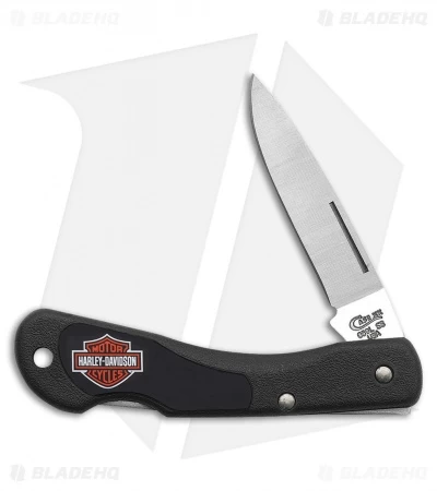 Case Harley-Davidson Mini Blackhorn Lockback Knife 3.125" Black Zytel 52177 3 Case Harley-Davidson Mini Blackhorn Lockback Knife 3.125" Black Zytel 52177