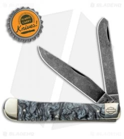 Case Trapper Knife Harley Davidson 4.25" Black Swirl Kirinite (10254 DV) 52209 -Knives Shop Case Harley Davidson Trapper Black Swirl Kirinite DV 52209 BHQ 95425 jr bottlecap