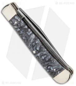 Case Trapper Knife Harley Davidson 4.25" Black Swirl Kirinite (10254 DV) 52209 -Knives Shop Case Harley Davidson Trapper Black Swirl Kirinite DV 52209 BHQ 95425 jr side