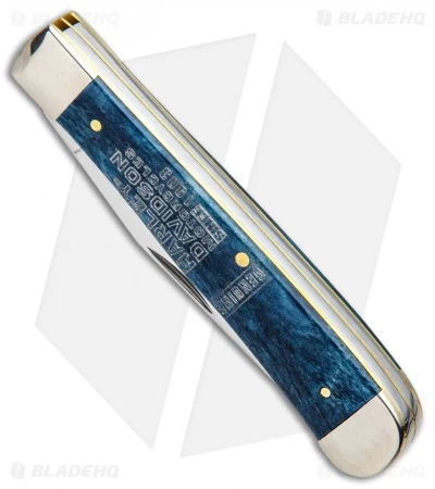 Case Harley-Davidson Trapper Knife 4.125" Mediterranean Blue Bone (6254 SS) 4 Case Harley-Davidson Trapper Knife 4.125" Mediterranean Blue Bone (6254 SS) - Image 2