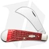 Case Hawkbill Pruner Knife 4" Peach Seed Jigged Dark Red Bone (61011 CV) -Knives Shop Case Hawkbill Pruner Peach Seed Jigged Dark Red Bone SS BHQ 122526 jr