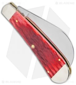 Case Hawkbill Pruner Knife 4" Peach Seed Jigged Dark Red Bone (61011 CV) 8 Case Hawkbill Pruner Knife 4" Peach Seed Jigged Dark Red Bone (61011 CV) -Knives Shop Case Hawkbill Pruner Peach Seed Jigged Dark Red Bone SS BHQ 122526 jr side