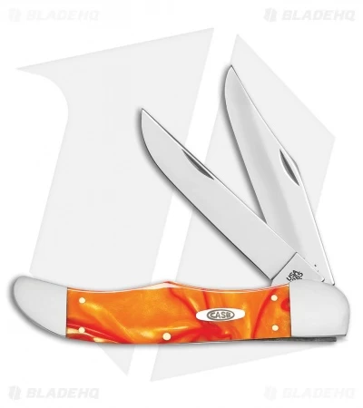 Case Folding Hunter Traditional Pocket Knife 5.25" Orange Pearl (10265SS) 3 Case Folding Hunter Traditional Pocket Knife 5.25" Orange Pearl (10265SS)