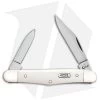 Case Ichthus Half Whittler Traditional Knife 3.25" White Polymer (4208 SS)17267 -Knives Shop Case Ichthus Half Whittler White Polymer SS GX 30973 jr