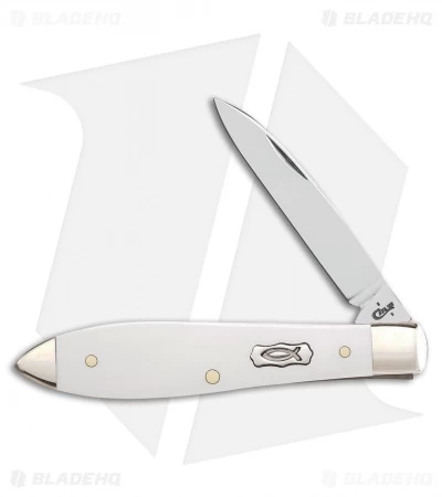 Case Ichthus Teardrop Traditional Knife 3.625" White Polymer (TB41028 SS) 17268 3 Case Ichthus Teardrop Traditional Knife 3.625" White Polymer (TB41028 SS) 17268