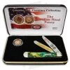 Case Indian Head Penny Trapper Knife 4.125" Cat's Eye Corelon (5254 SS) -Knives Shop Case Indian Head Penny trapper cats eye corelon BHQ 42595 er