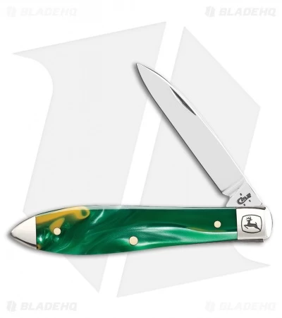 Case John Deere Teardrop Knife 3.5" John Deere Kirinite (TB101028 SS) 15759 3 Case John Deere Teardrop Knife 3.5" John Deere Kirinite (TB101028 SS) 15759
