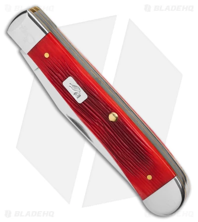 Case John Wayne Trapper Gift Set 4.125" Jigged Dark Red Bone (6254SS) 7444 4 Case John Wayne Trapper Gift Set 4.125" Jigged Dark Red Bone (6254SS) 7444 - Image 2