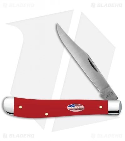 Case Knives American Workman Red Synthetic Smooth Slimline Trapper (41048 SS) 3 Case Knives American Workman Red Synthetic Smooth Slimline Trapper (41048 SS)