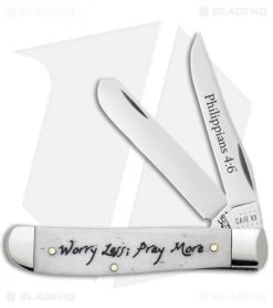 Case Knives Mini Trapper Embellished Smooth Natural Bone (6207 SS) - 60869