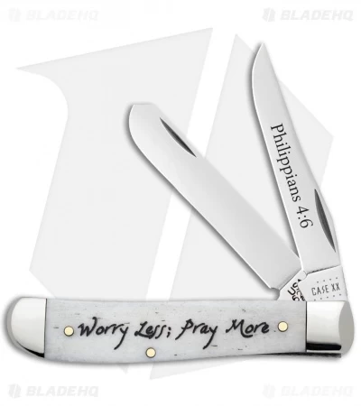 Case Knives Mini Trapper Embellished Smooth Natural Bone (6207 SS) - 60869 3 Case Knives Mini Trapper Embellished Smooth Natural Bone (6207 SS) - 60869