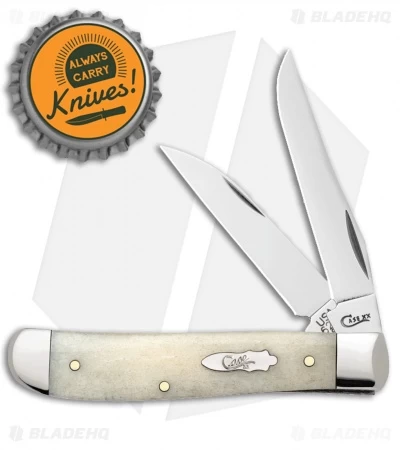 Case Knives Natural Bone Smooth Mini Trapper (6207W SS) 4 Case Knives Natural Bone Smooth Mini Trapper (6207W SS) - Image 2