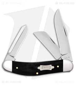 Case Knives Sowbelly Pocket Knife 3.875" Double Black Laminate (TB10339 SS)