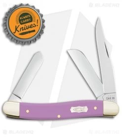 Case Medium Stockman Pocket Knife 3.5" Lilac Synthetic (4318 SS) 39162 -Knives Shop Case Knives Stockman Lilac Synthetic SS BHQ 123185 jr bottlecap